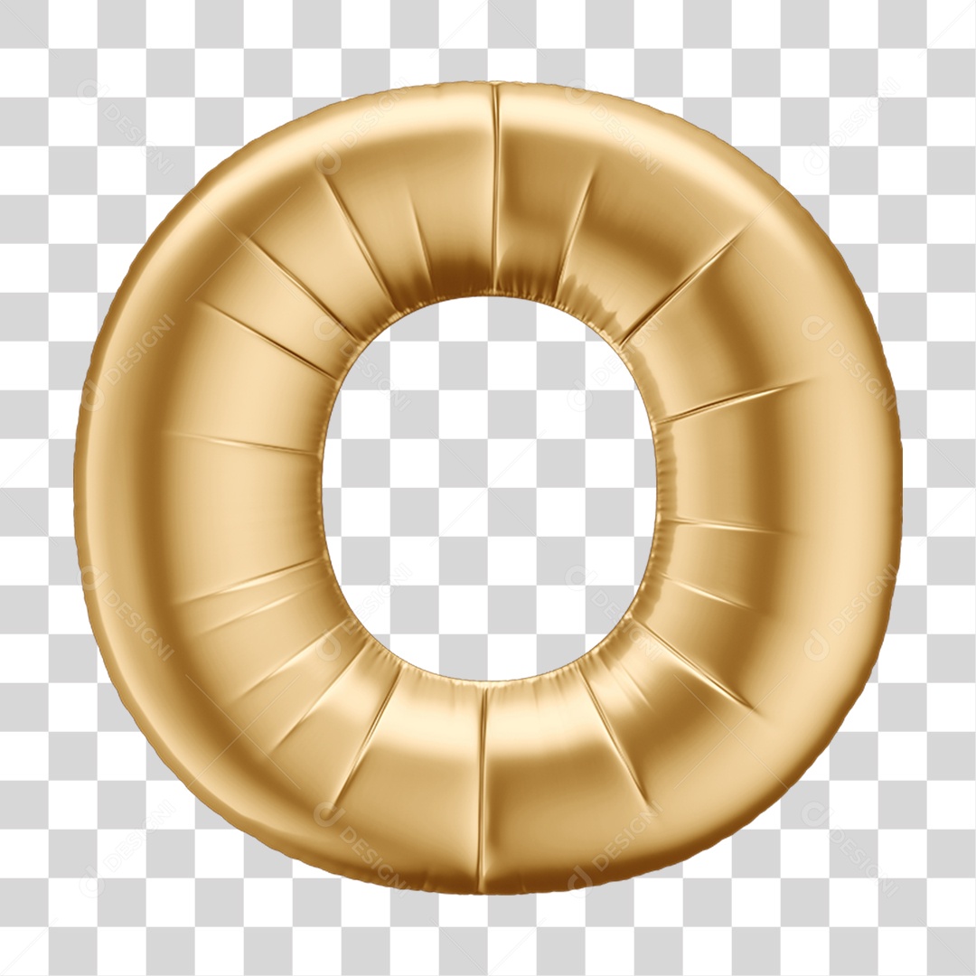 Alfabeto Letra O em Forma de Balão PNG Transparente