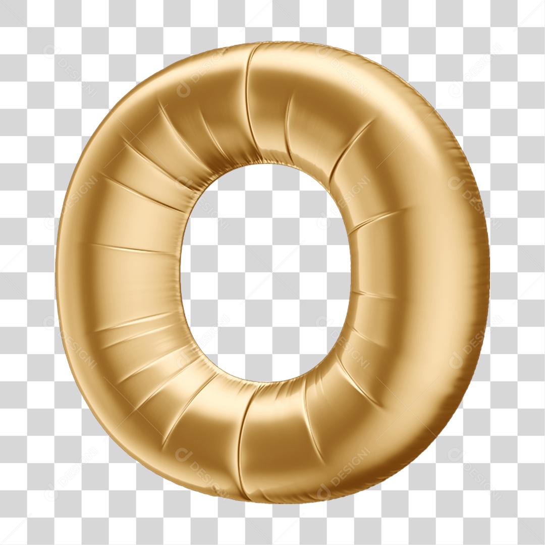 Alfabeto Letra O em Forma de Balão PNG Transparente