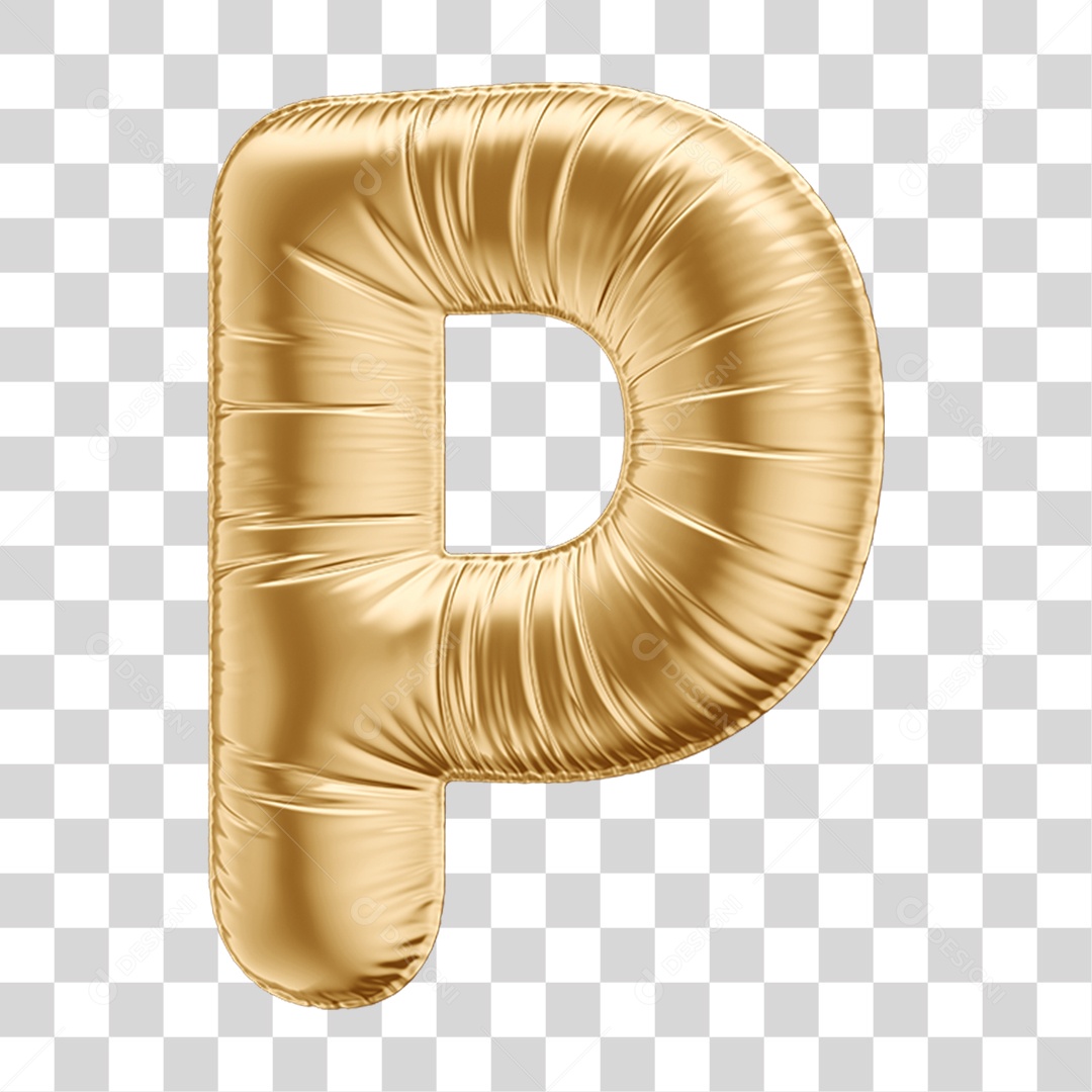 Alfabeto Letra P em Forma de Balão PNG Transparente