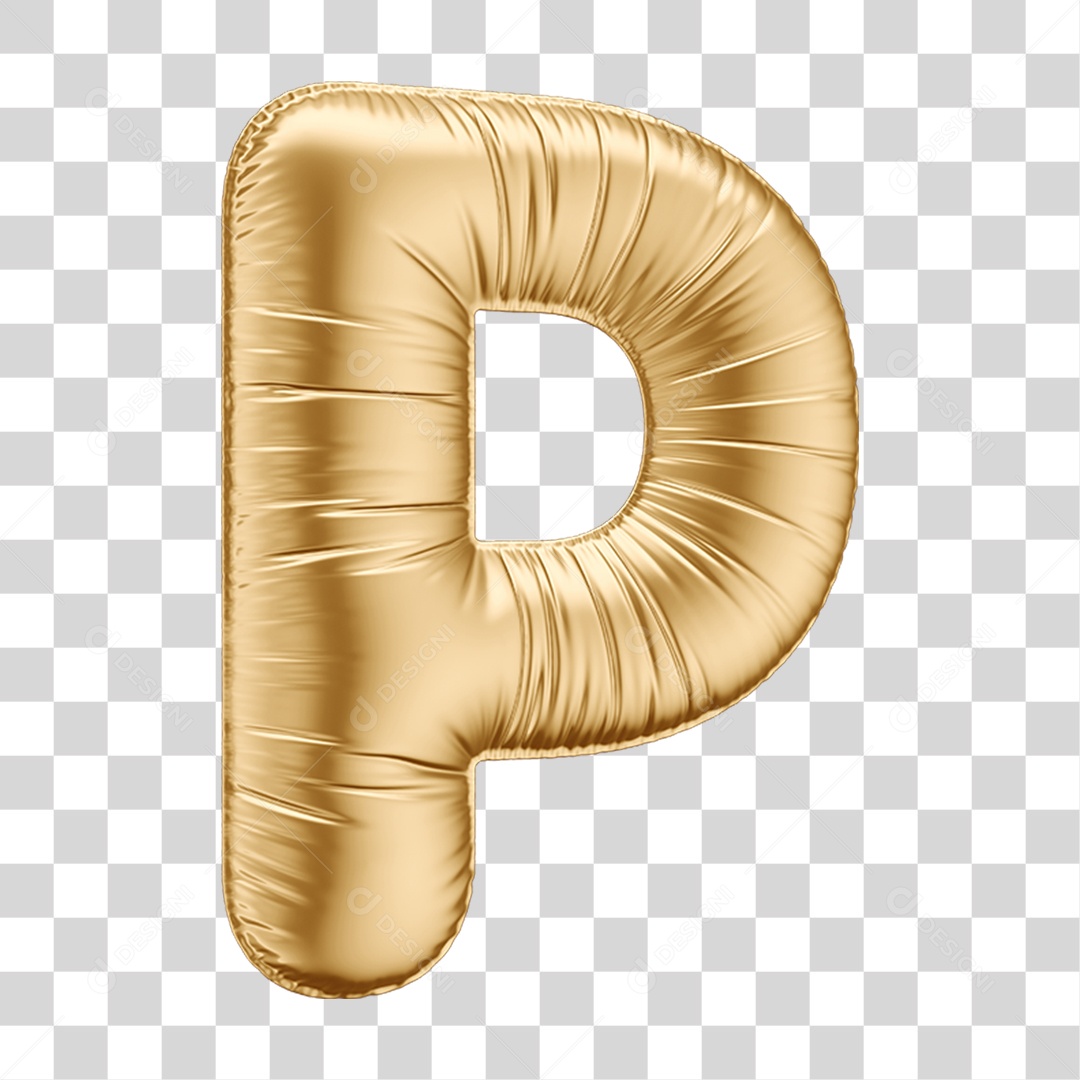 Alfabeto Letra P em Forma de Balão PNG Transparente