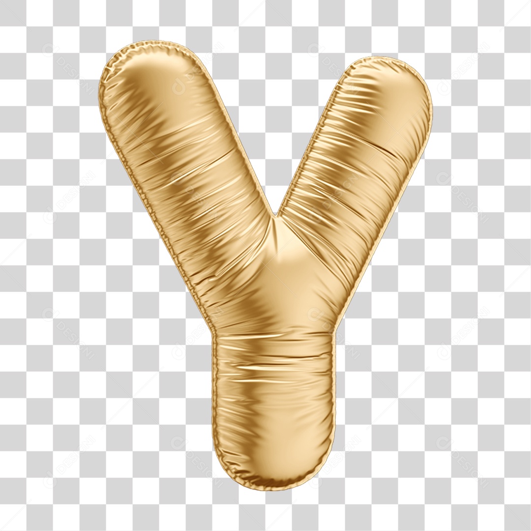 Alfabeto Letra Y em Forma de Balão PNG Transparente