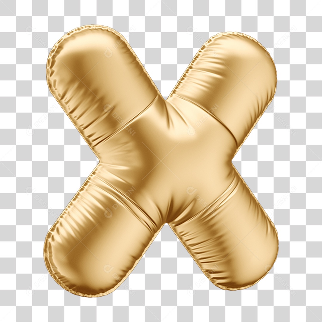 Símbolo Vezes X em Forma de Balão de Ar PNG Transparente