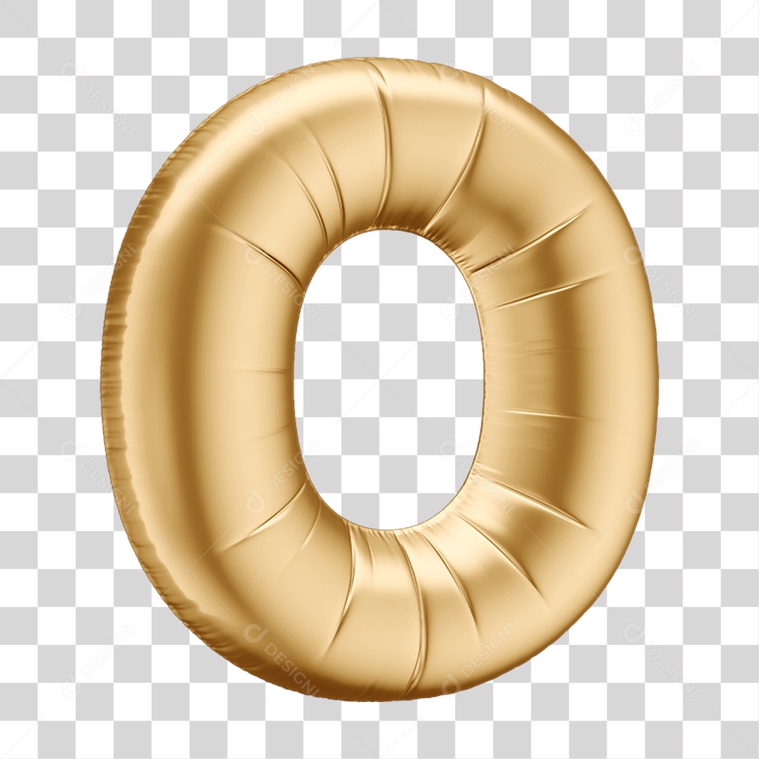 Número 0 Balão de Ar PNG Transparente