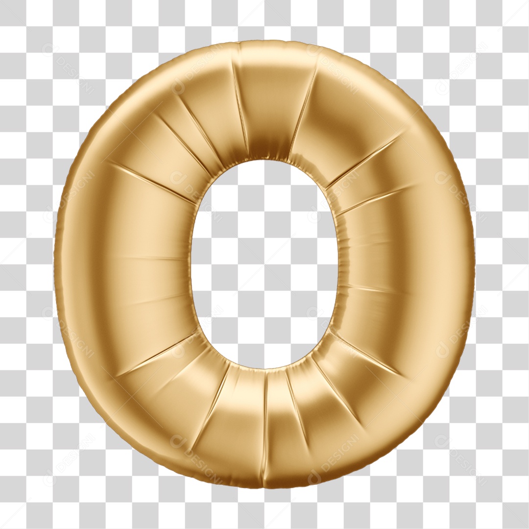 Número 0 Balão de Ar PNG Transparente