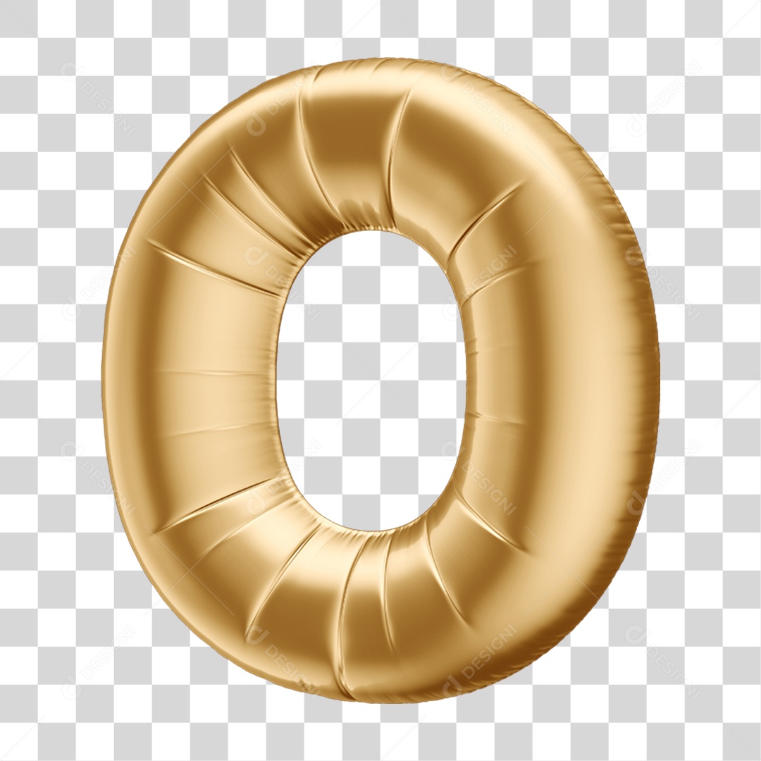 Número 0 Balão de Ar PNG Transparente