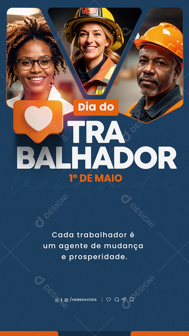 Story Dia do Trabalhador 01 de Maio Social Media PSD Editável