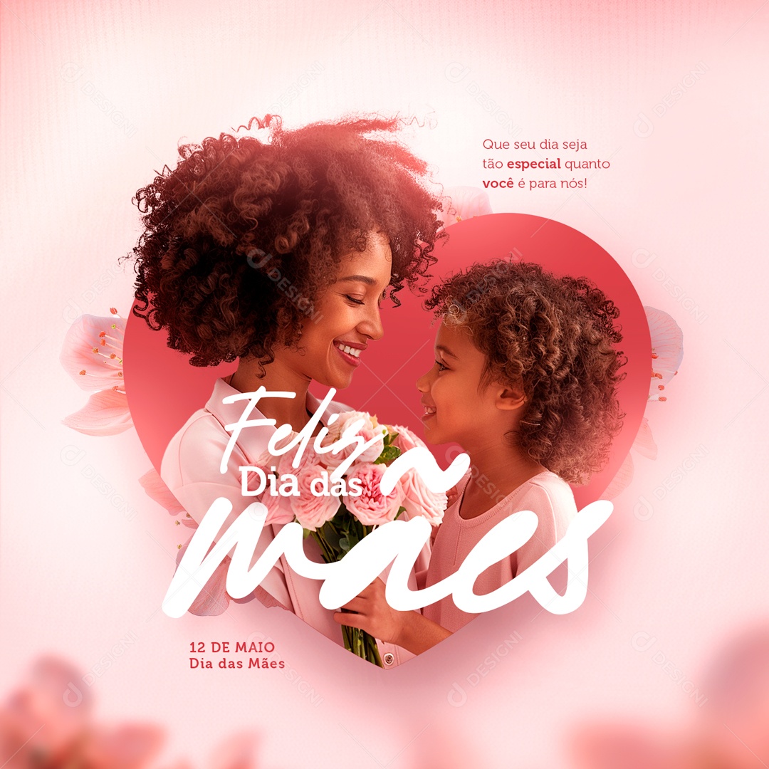 Feliz Dia das Mães 12 de Maio Social Media PSD Editável