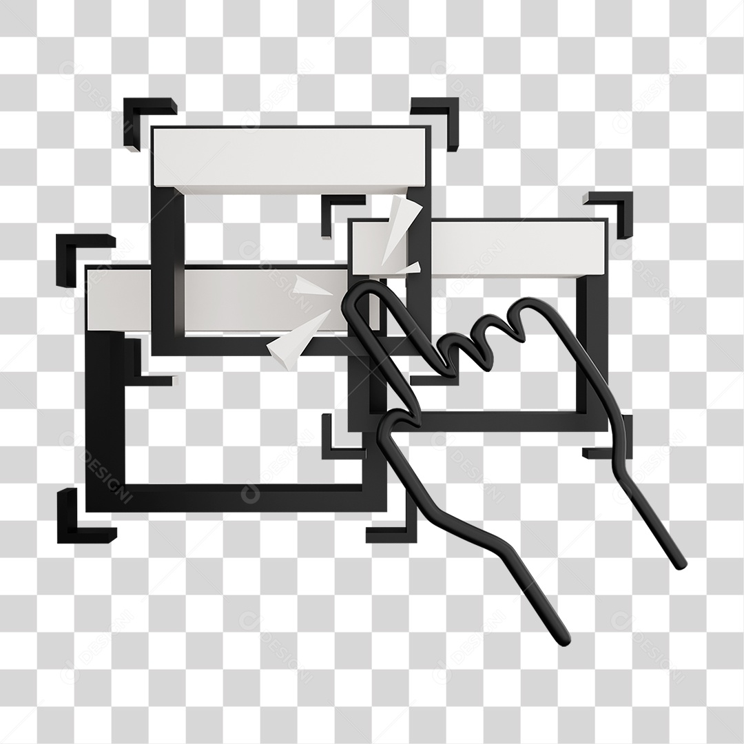 Holograma na cor Preta PNG Transparente