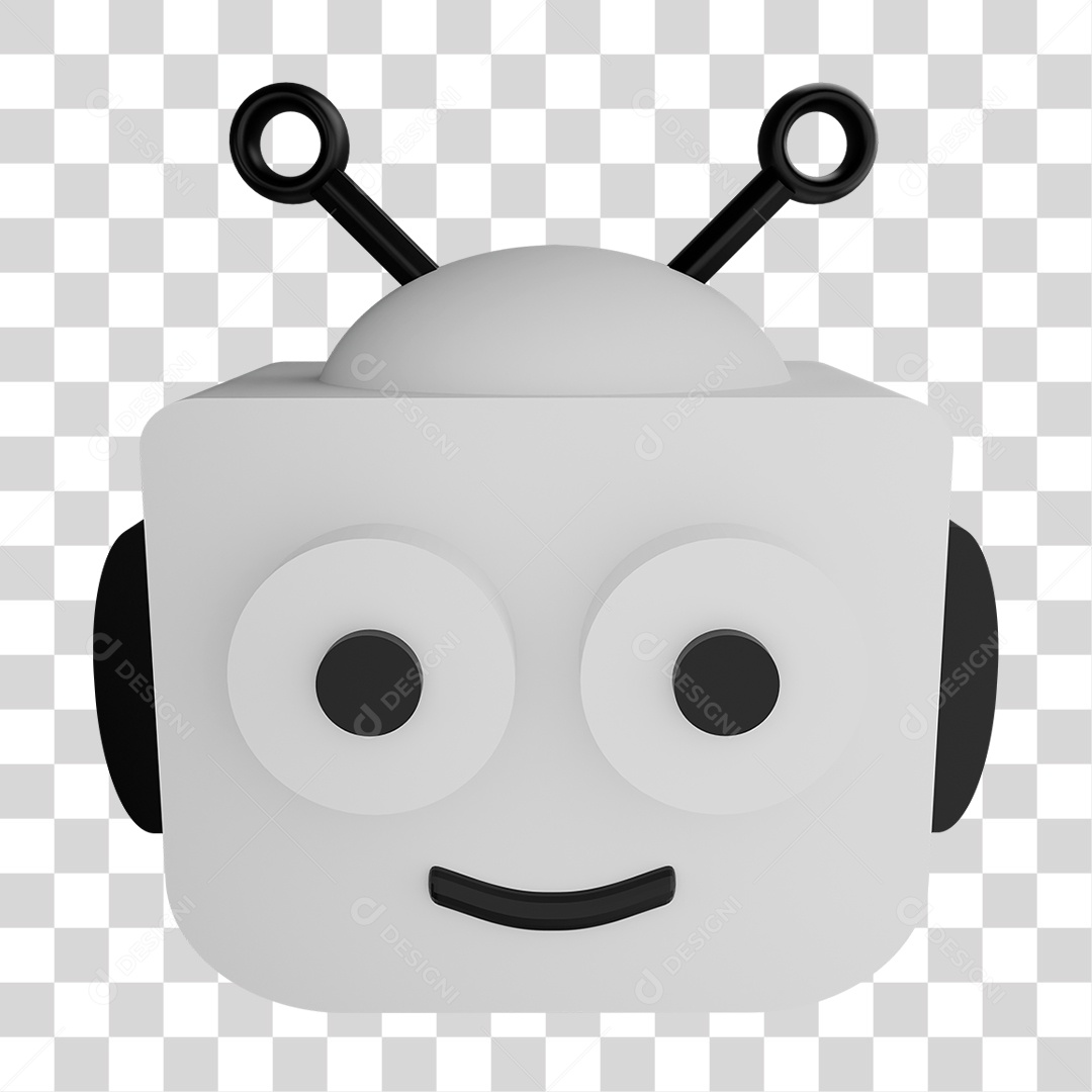 Cabeça de um Robô PNG Transparente