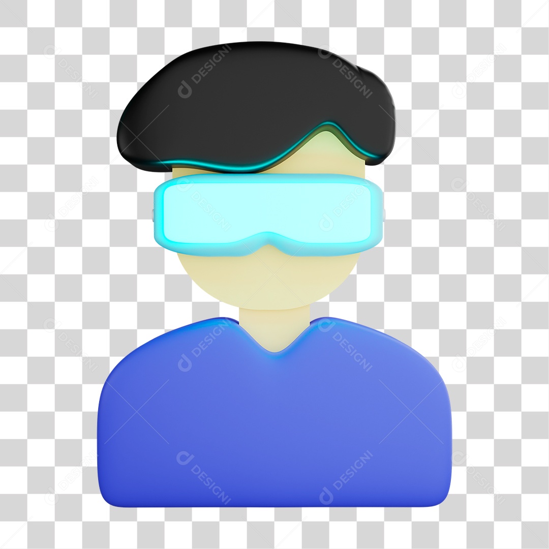 Homem Usando Óculos Vr PNG Transparente