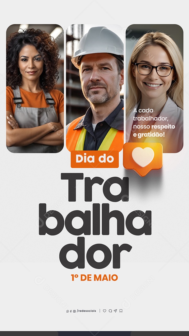 Story Dia do Trabalhador 01 de Maio Social Media PSD Editável
