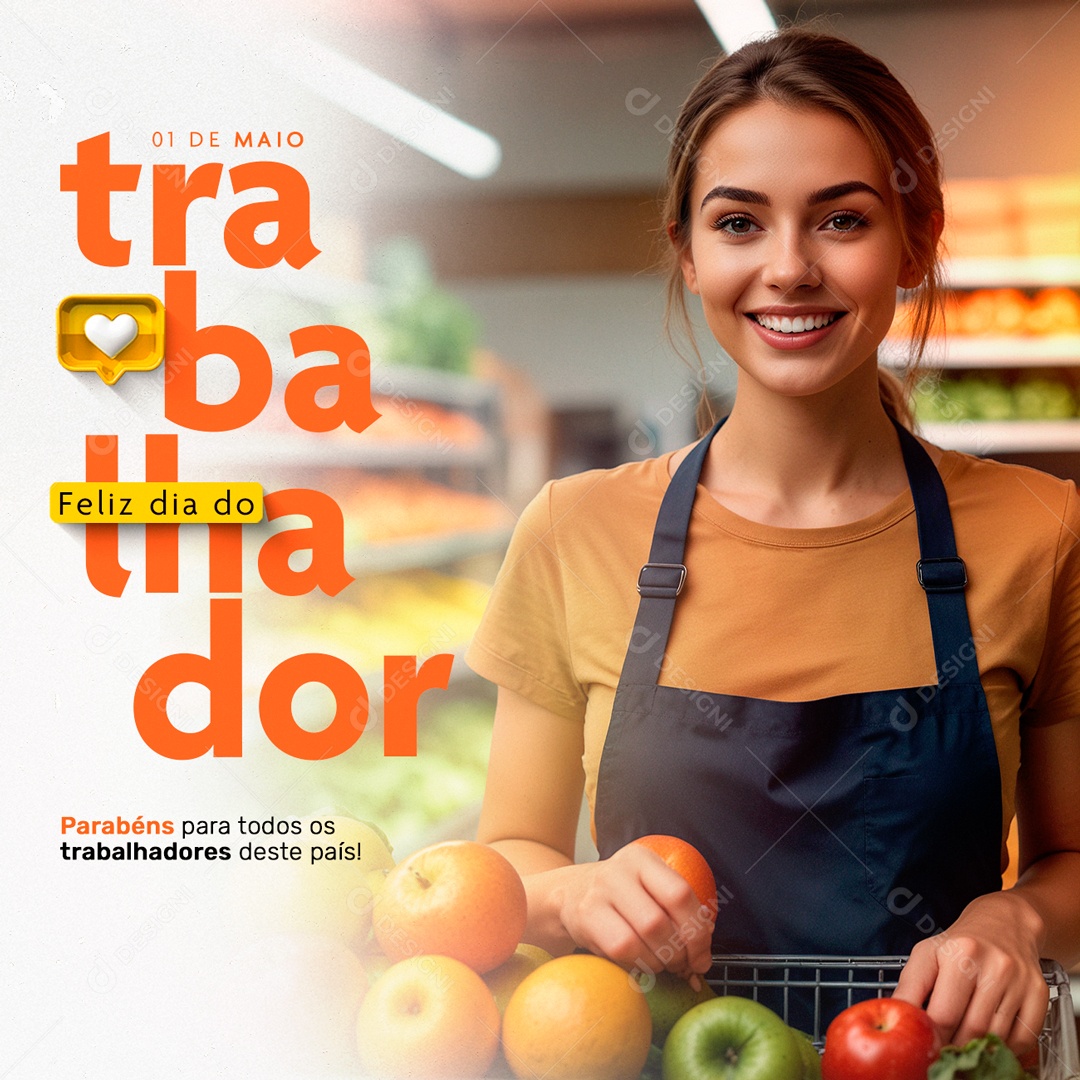 Dia do Trabalhador 01 de Maio Parabéns a todos deste País Social Media PSD Editável