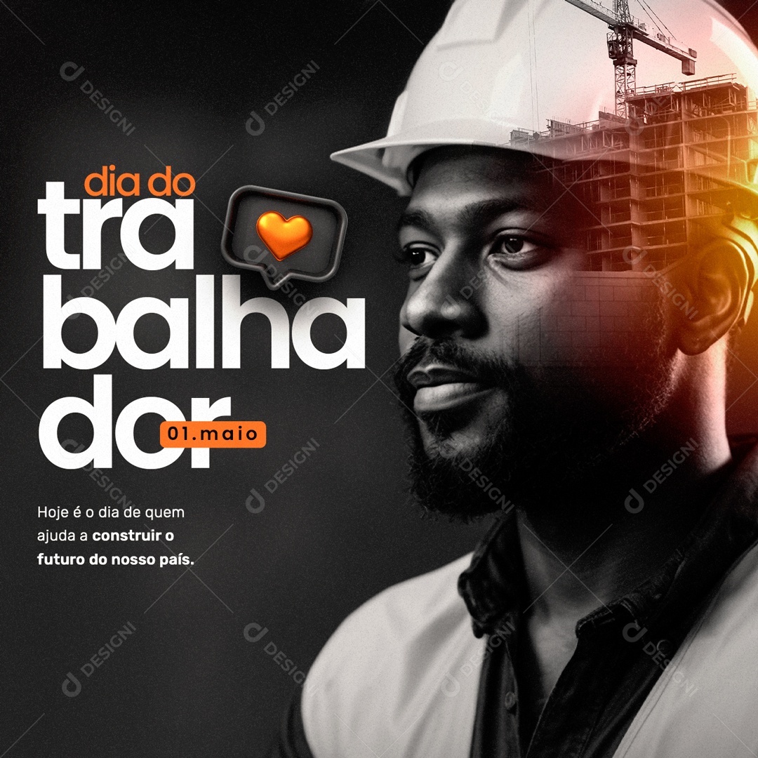 Dia do Trabalhador 01 de Maio Social Media PSD Editável