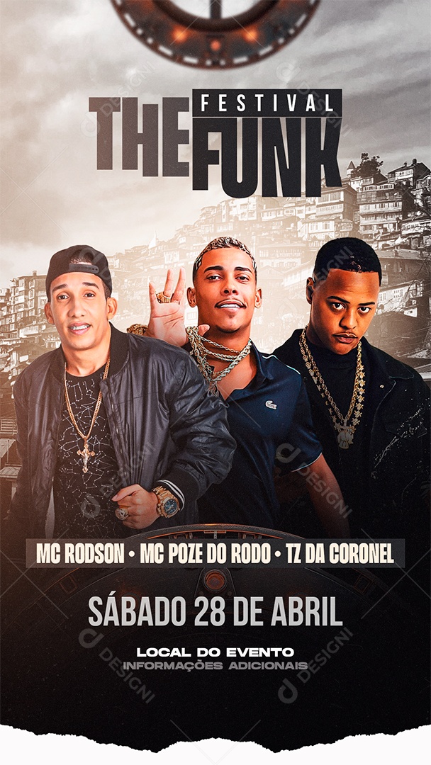 Story Flyer The Festival Funk Mc Rodson Mc Poze Do Rodo Social Media PSD Editável