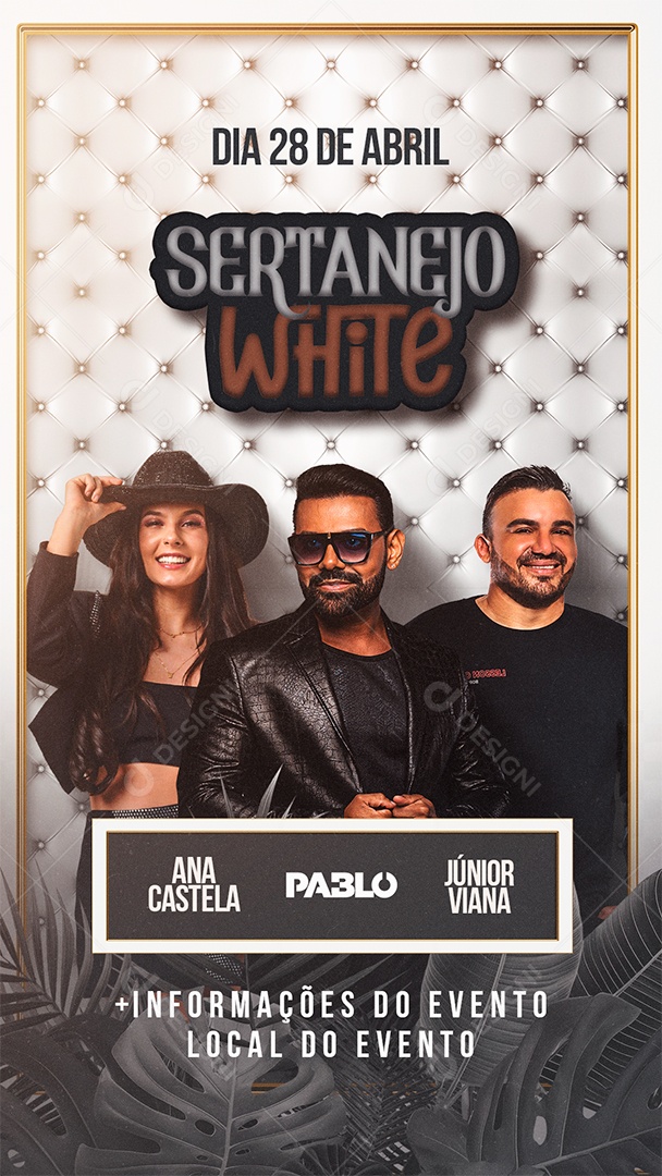 Story Flyer Sertanejo White Ana Castela Pablo Júnior Viana Social Media PSD Editável