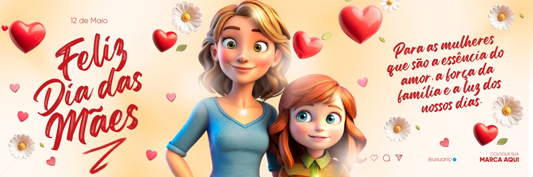 Carrossel Dia das Mães 12 de Maio Social Media PSD Editável