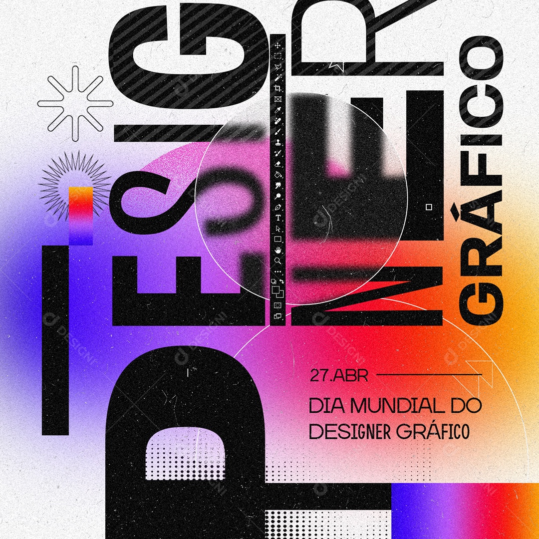Social Media Dia Mundial do Designer Gráfico 27 de Abril PSD Editável