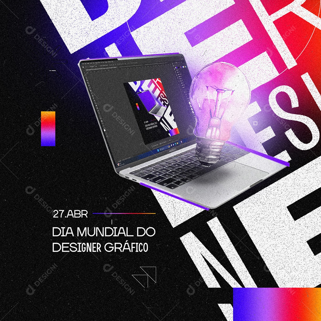 Dia Mundial do Designer Gráfico 27 de Abril Social Media PSD Editável