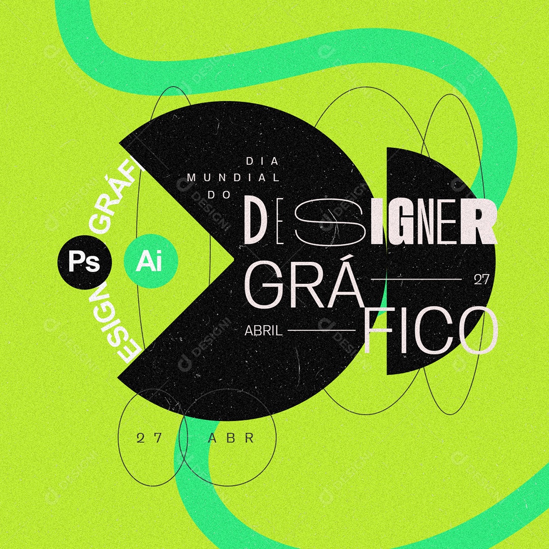 Dia Mundial do Designer Gráfico 27 de Abril Social Media PSD Editável