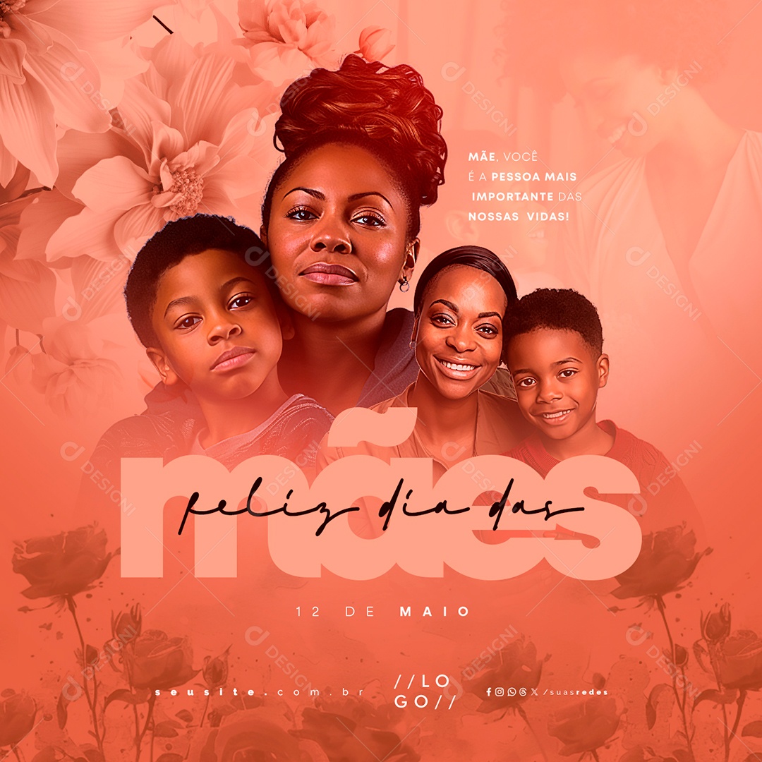 Feliz Dia Das Mães 12 de Maio Social Media PSD Editável
