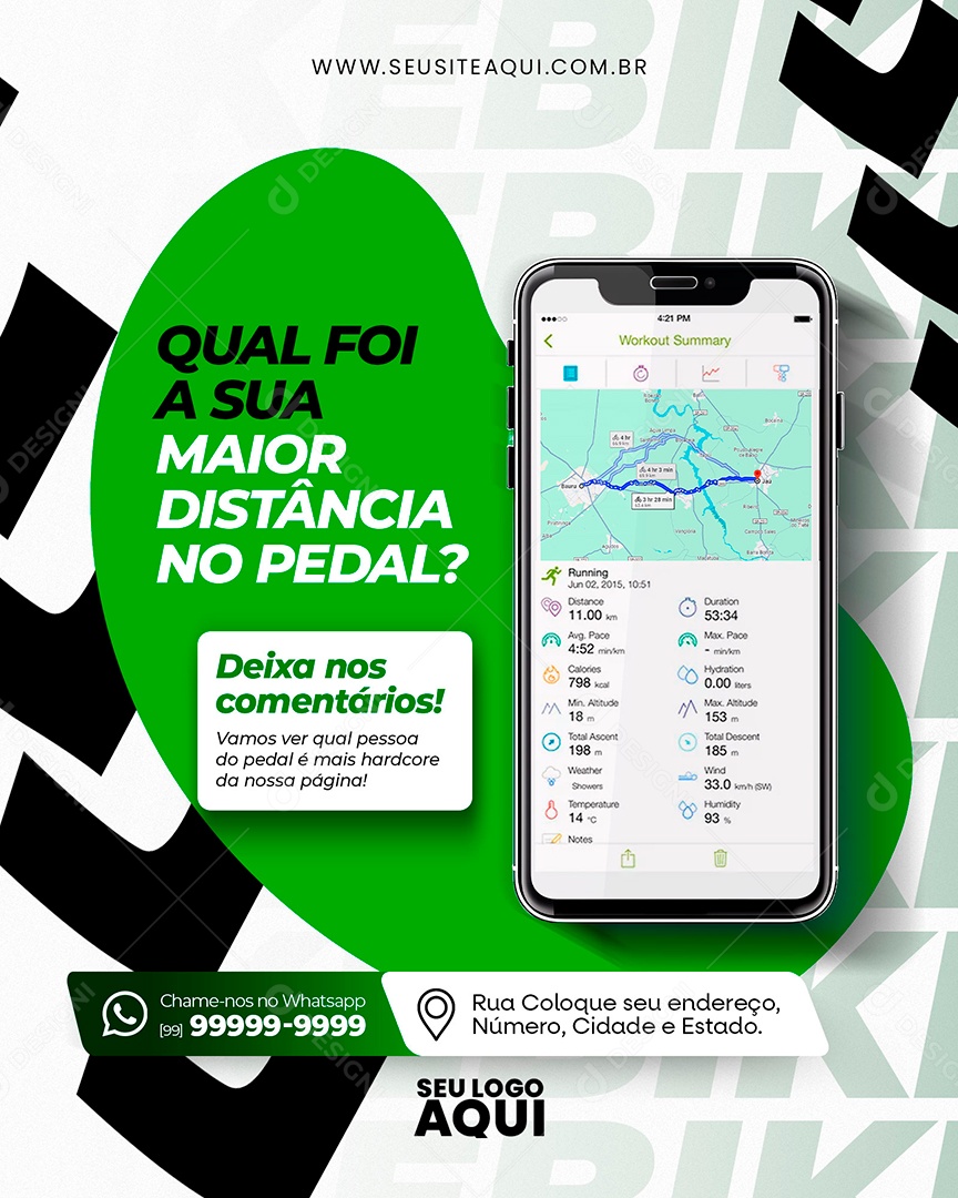 Bicicletaria Social Media PSD Editável