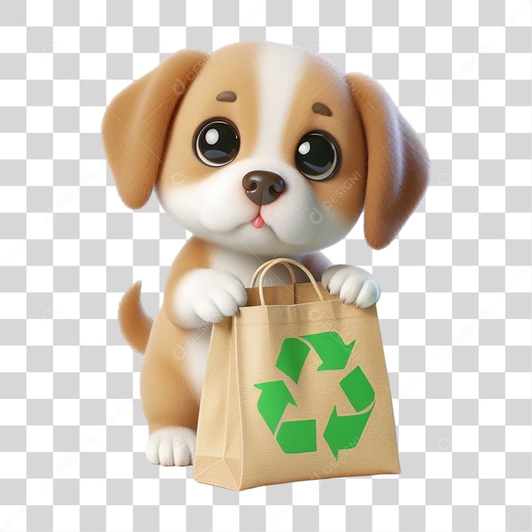 Cachorro Lixo Reciclagem PNG Transparente