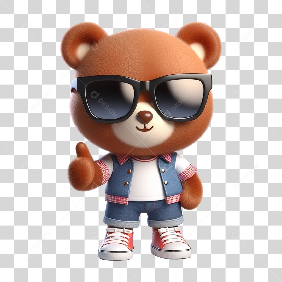 Mascote Urso com Fantasias PNG Transparente