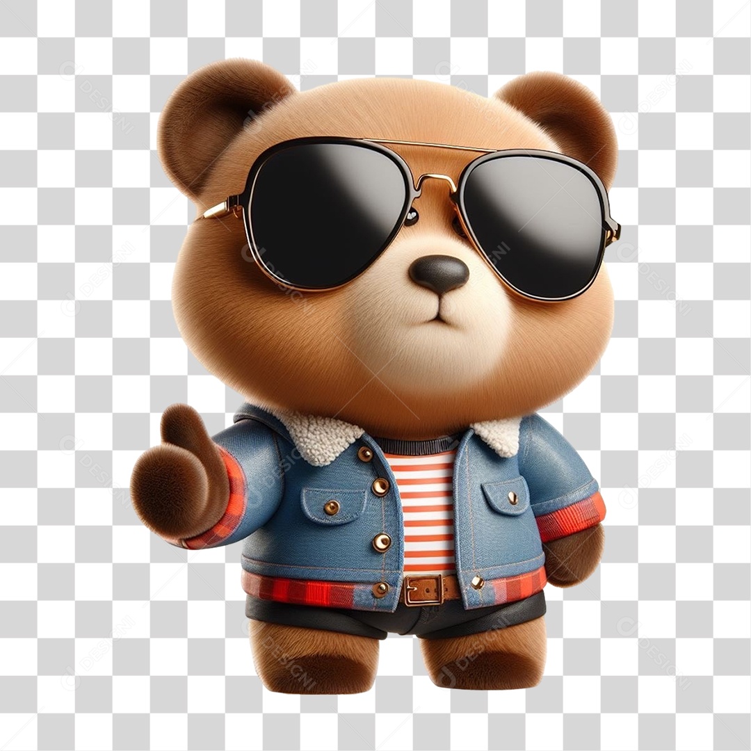 Mascote Urso com Fantasias PNG Transparente