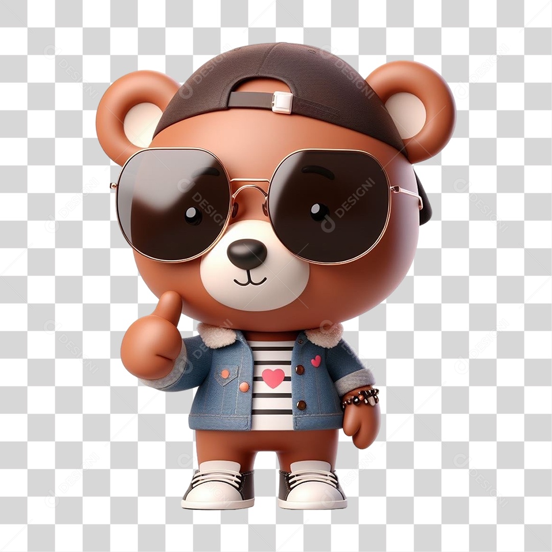 Mascote Urso com Fantasias PNG Transparente