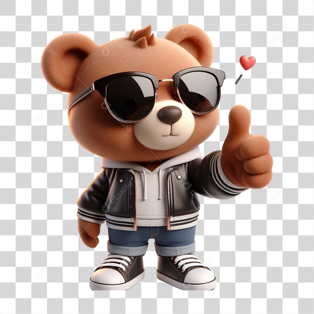 Mascote Urso com Fantasias PNG Transparente