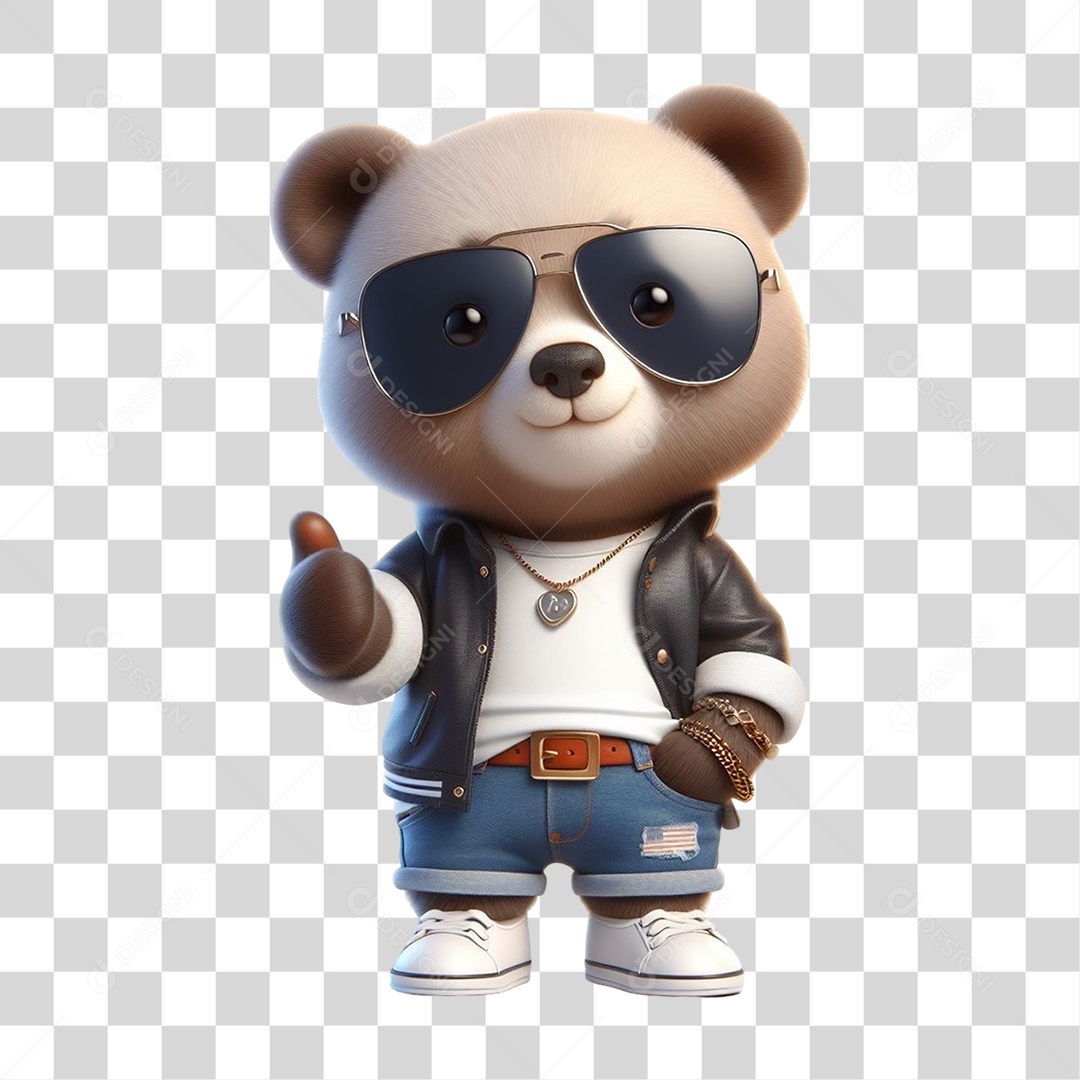 Mascote Urso com Fantasias PNG Transparente