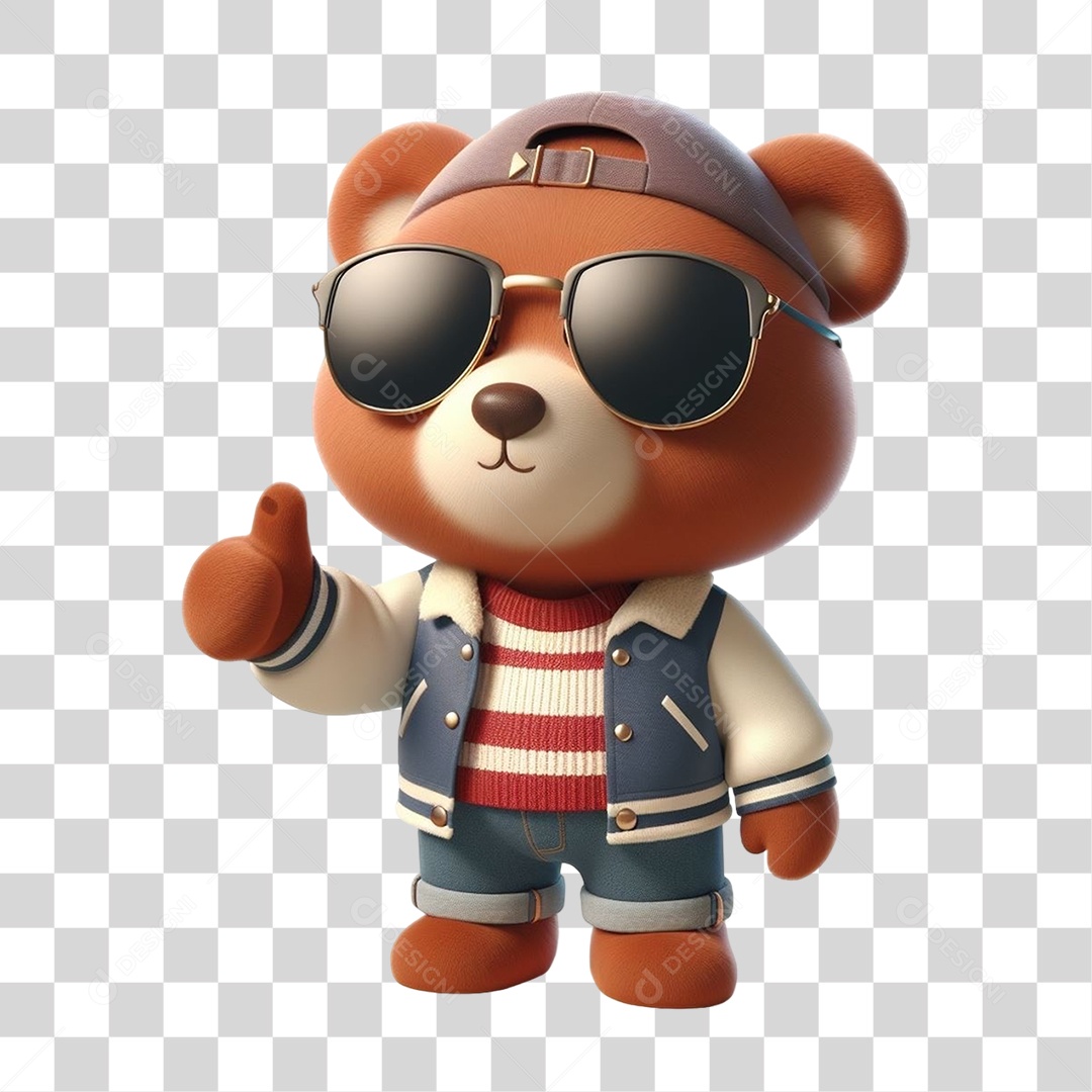 Mascote Urso com Fantasias PNG Transparente