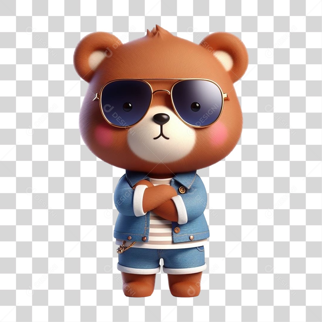 Mascote Urso com Fantasias PNG Transparente