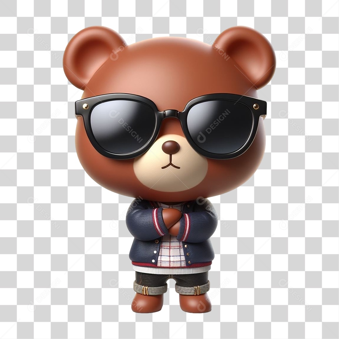 Mascote Urso com Fantasias PNG Transparente