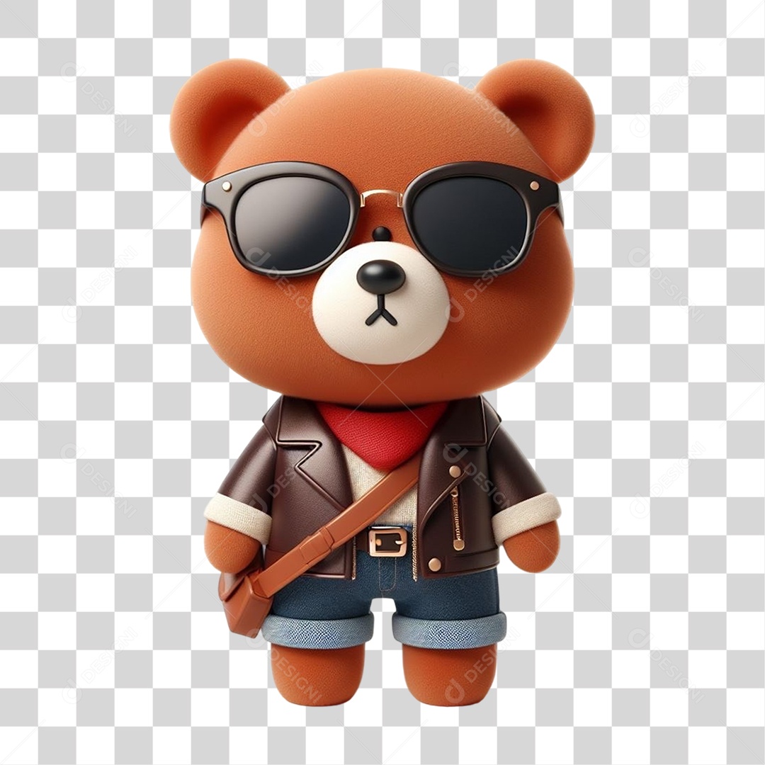 Mascote Urso com Fantasias PNG Transparente