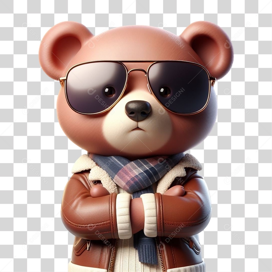 Mascote Urso com Fantasias PNG Transparente