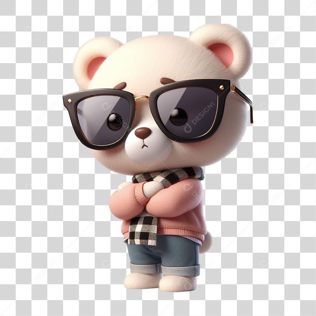 Mascote Urso com Fantasias PNG Transparente