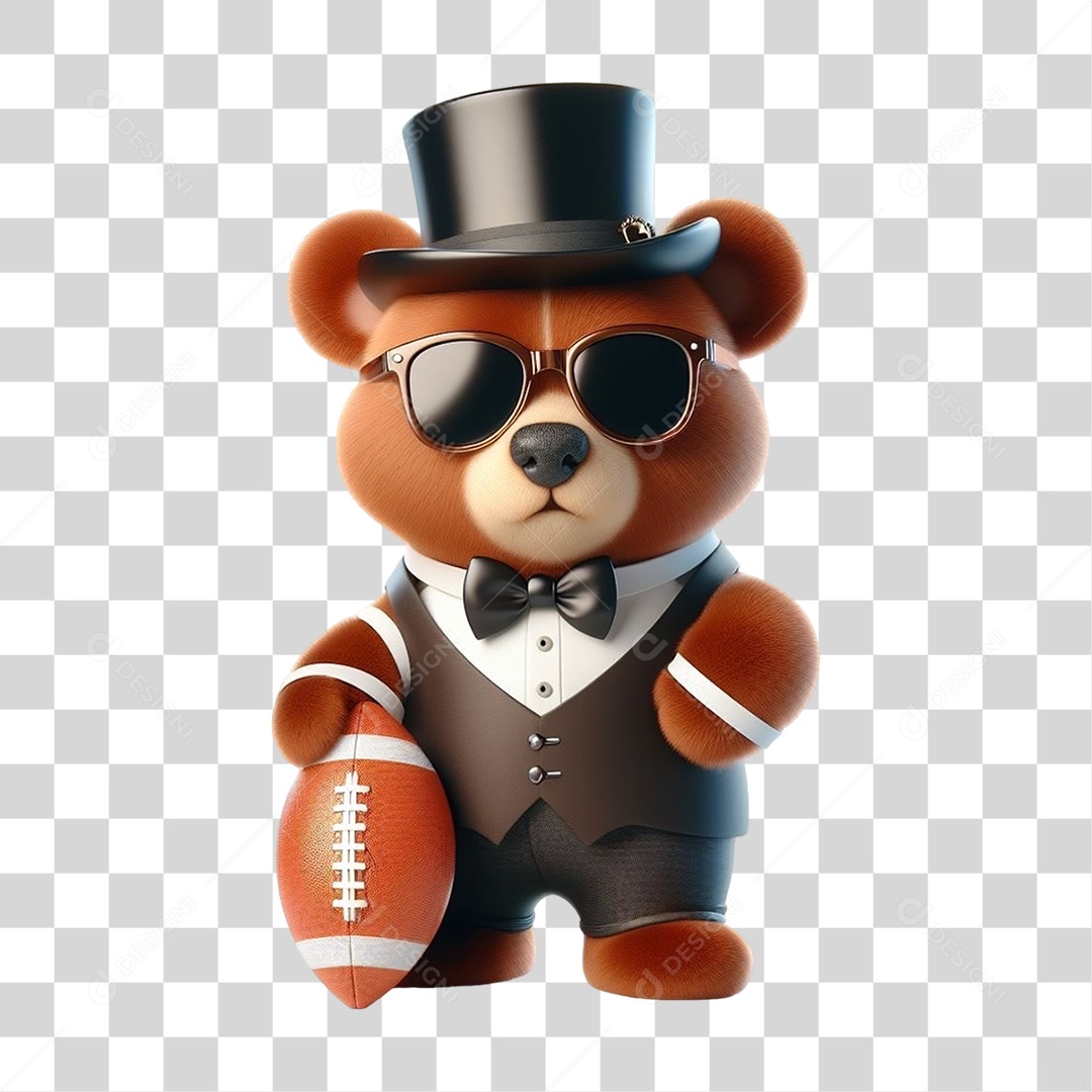 Mascote Urso com Fantasias PNG Transparente
