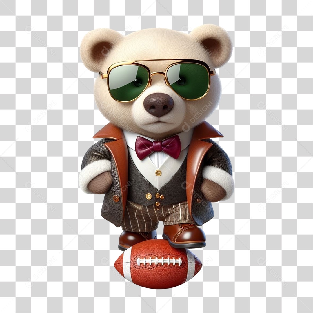 Mascote Urso com Fantasias PNG Transparente