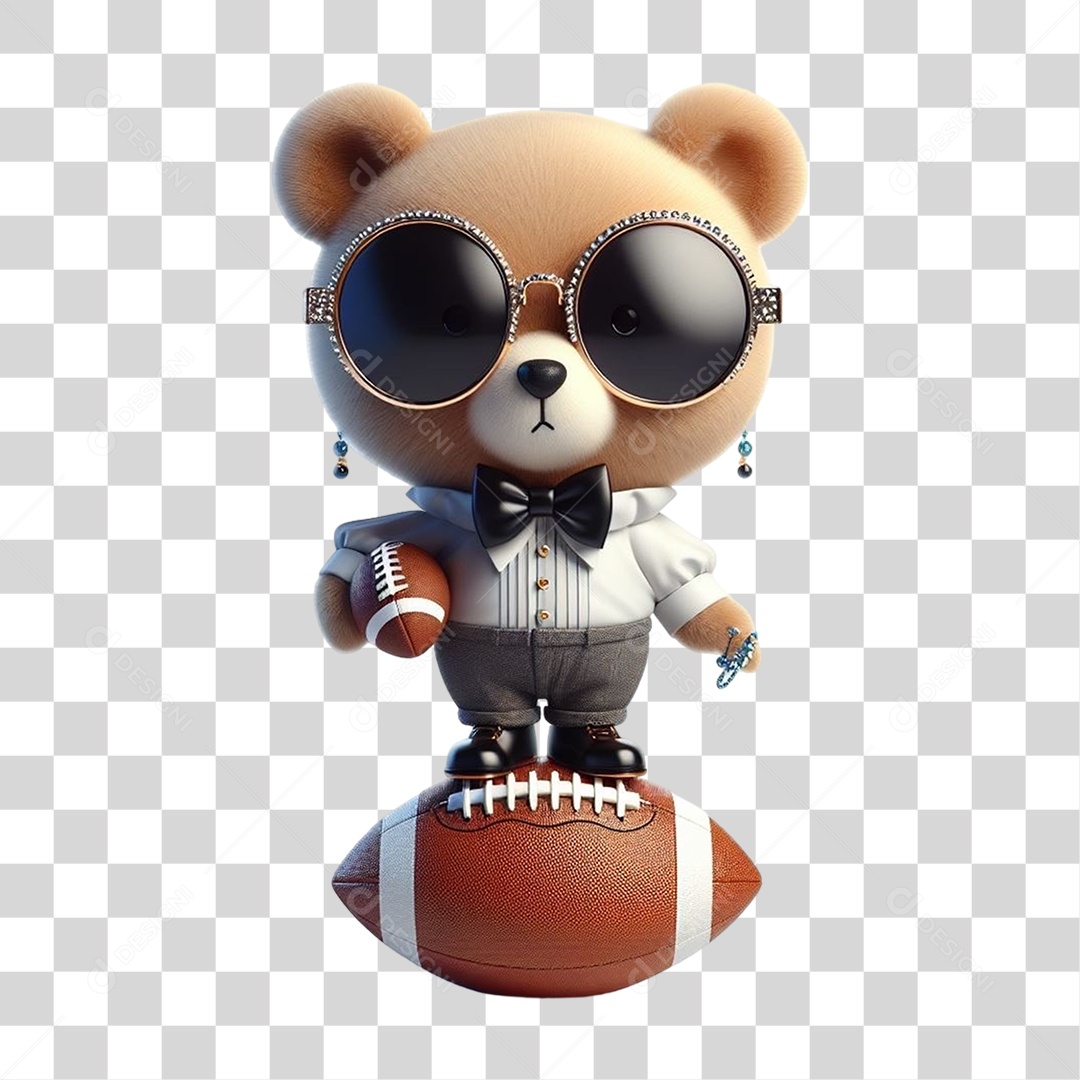 Mascote Urso com Fantasias PNG Transparente