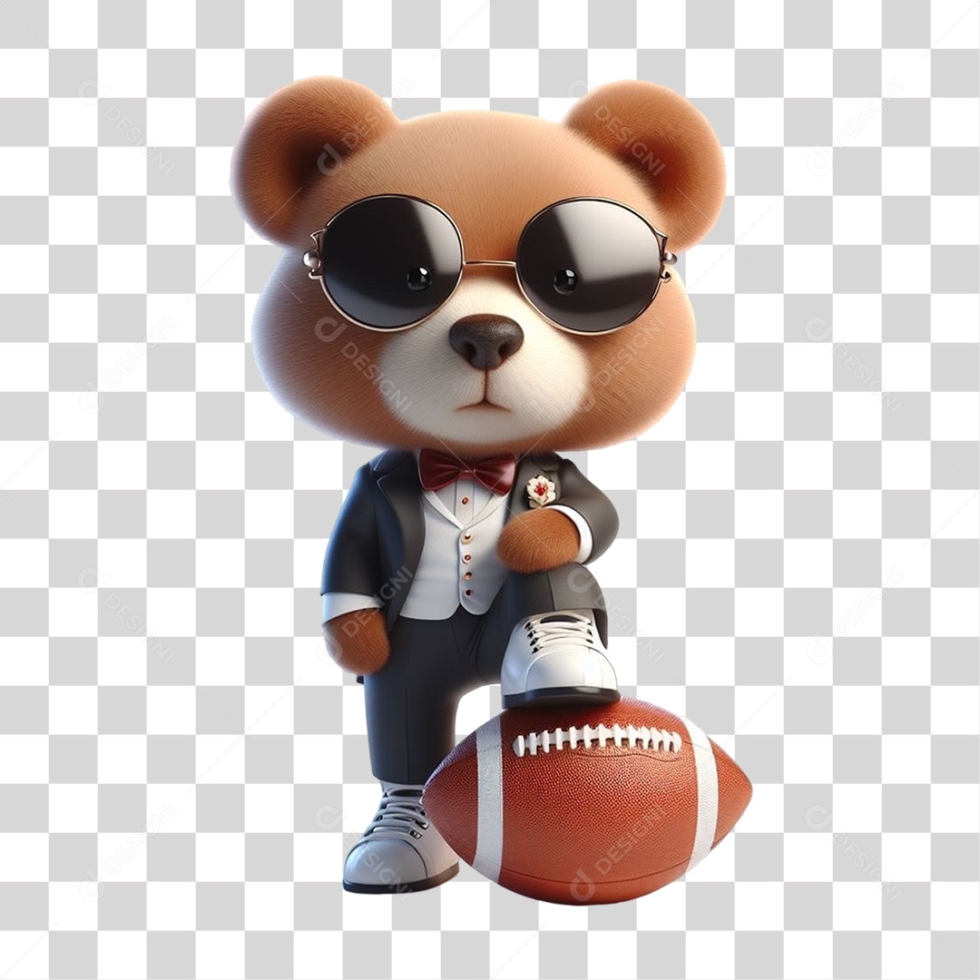 Mascote Urso com Fantasias PNG Transparente