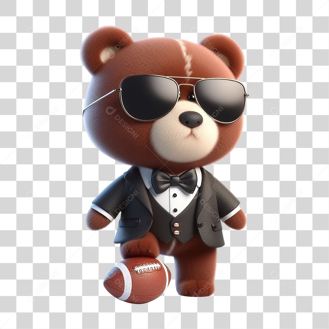 Mascote Urso com Fantasias PNG Transparente