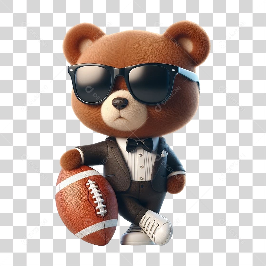 Mascote Urso com Fantasias PNG Transparente