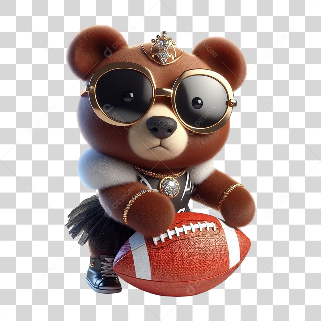 Mascote Urso com Fantasias PNG Transparente