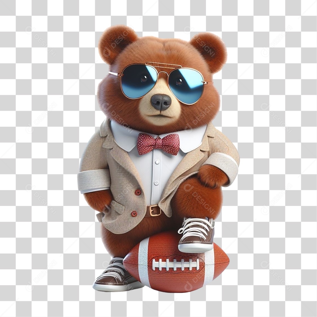 Mascote Urso com Fantasias PNG Transparente