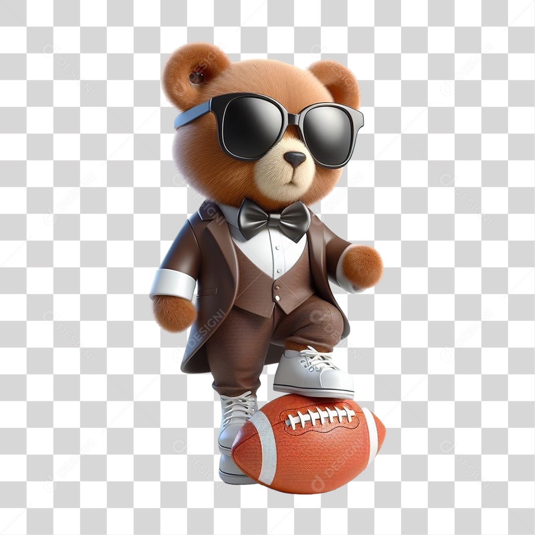Mascote Urso com Fantasias PNG Transparente