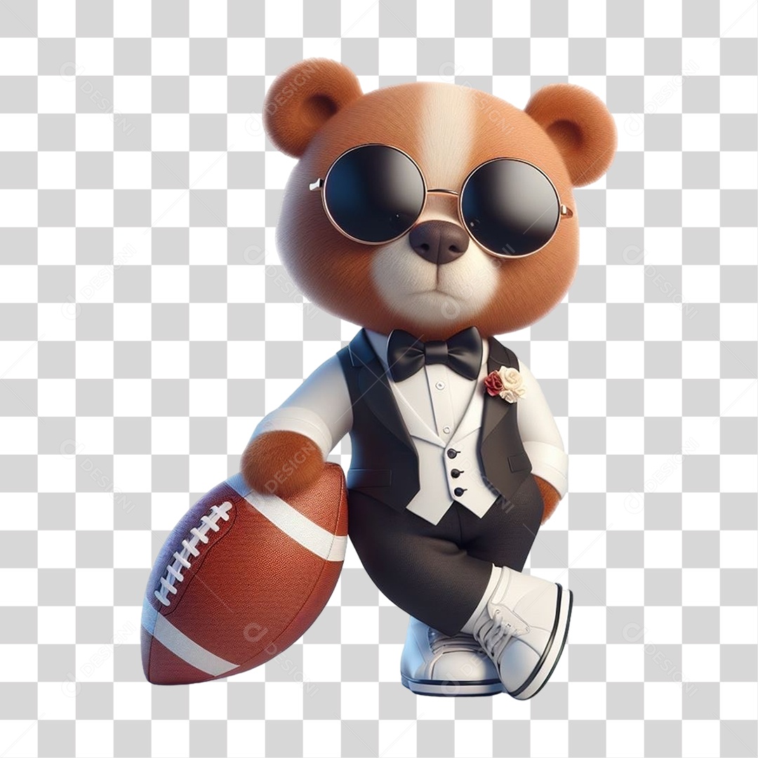 Mascote Urso com Fantasias PNG Transparente