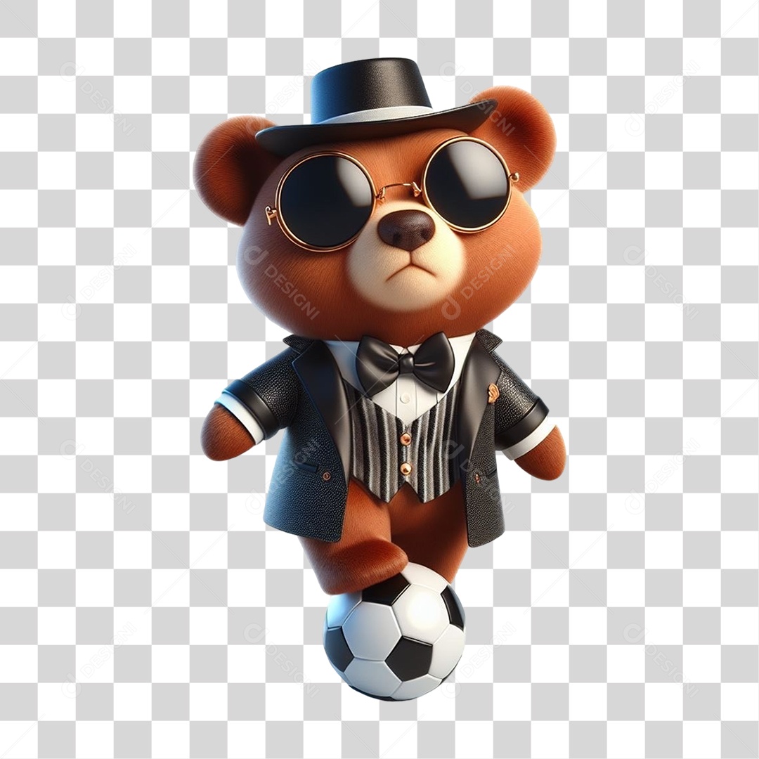 Mascote Urso com Fantasias PNG Transparente