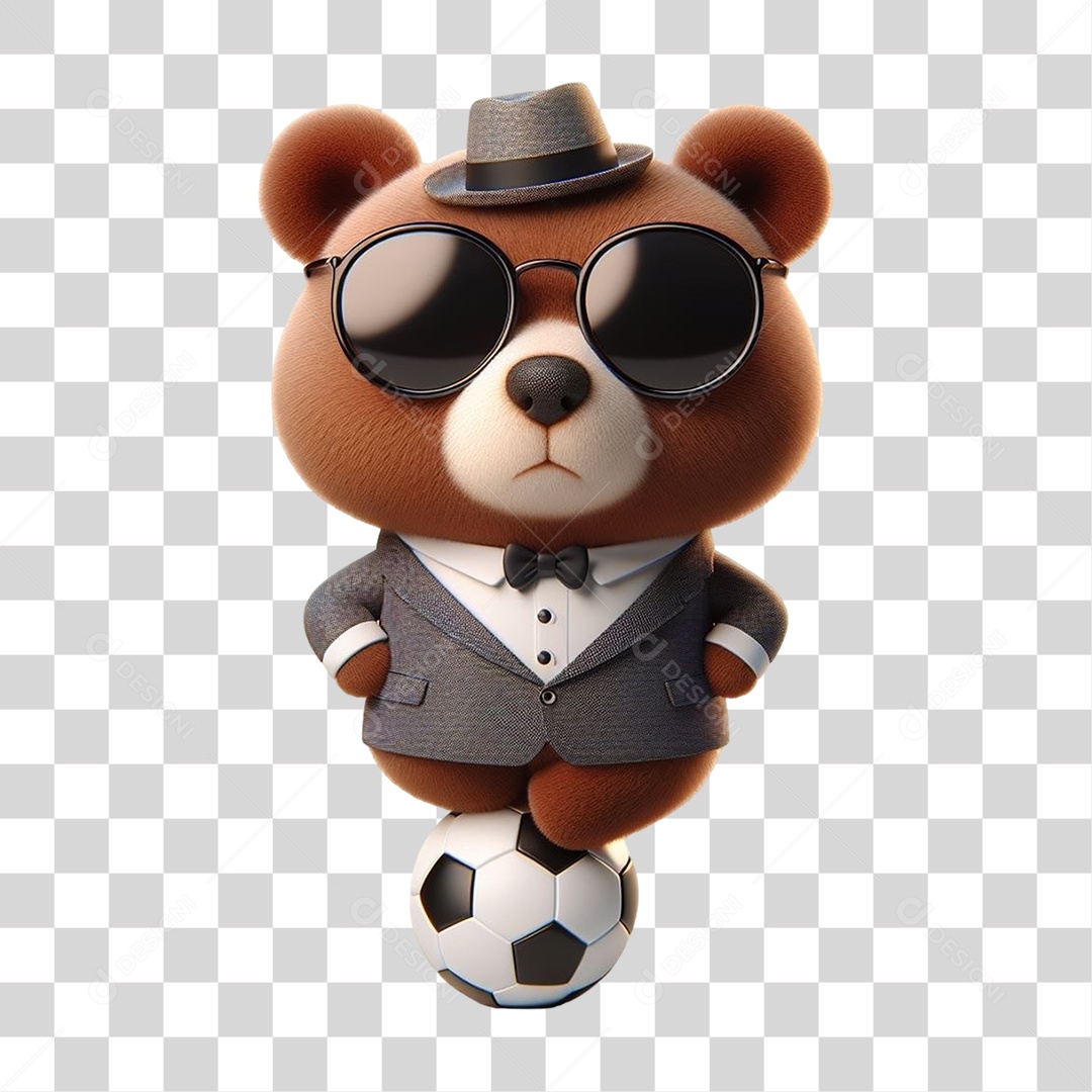 Mascote Urso com Fantasias PNG Transparente