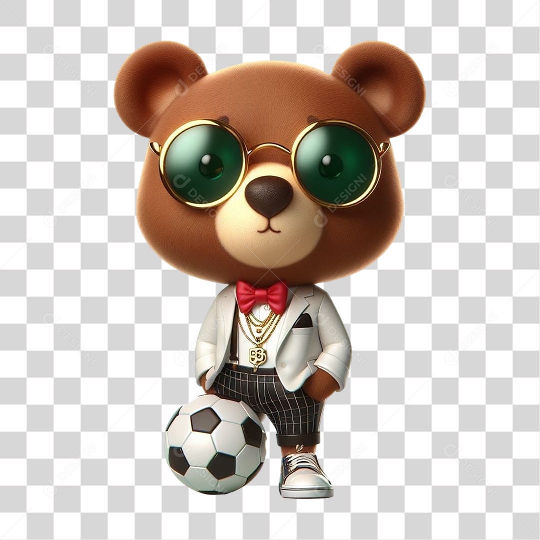 Mascote Urso com Fantasias PNG Transparente